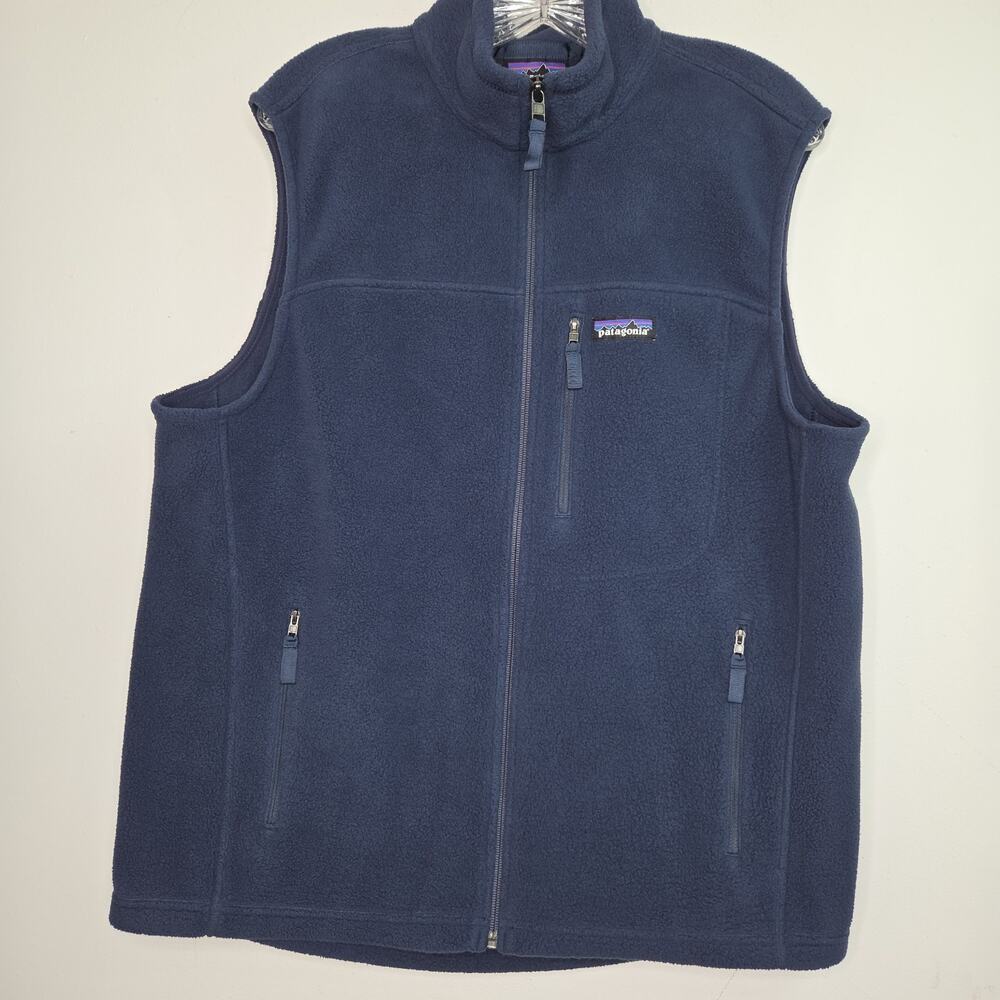 Patagonia Blue Vest Men’s Large Bank of America Logo Full Zip Fleece